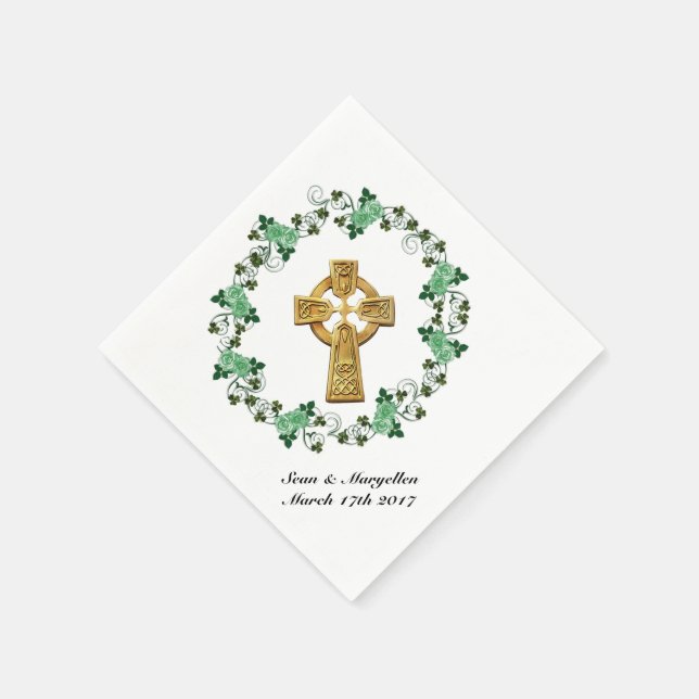 Serviette En Papier Croix celtique et serviettes de cocktail shamrocks (Coin)