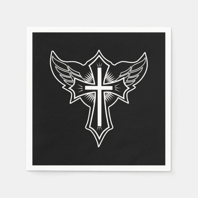 Serviette En Papier Croix chrétienne (Devant)