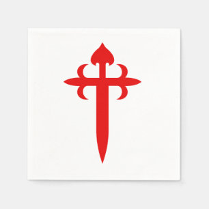 Serviette En Papier Croix de Saint Jacques L'Emblème en forme d'épée r