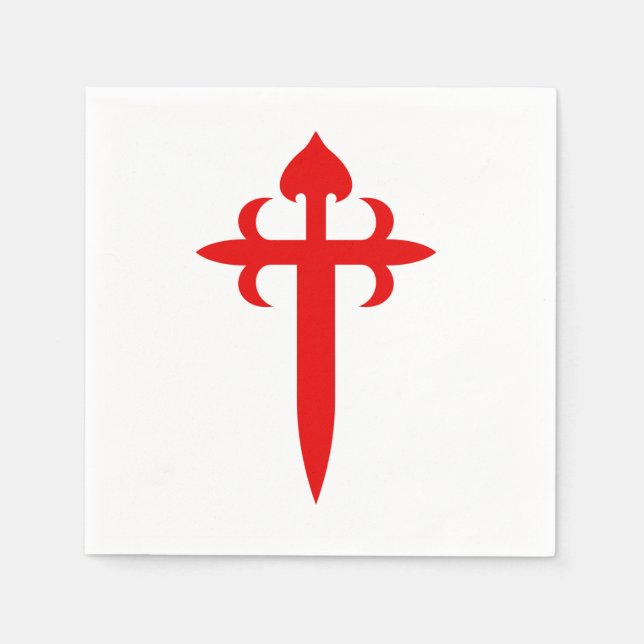 Serviette En Papier Croix de Saint Jacques L'Emblème en forme d'épée r (Devant)