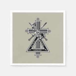 Serviette En Papier Croix freemasonique