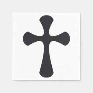 Serviette En Papier Croix minimaliste moderne Art chrétien contemporai