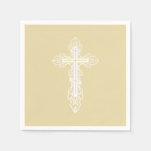 Serviette En Papier Croix orthodoxe (Devant)
