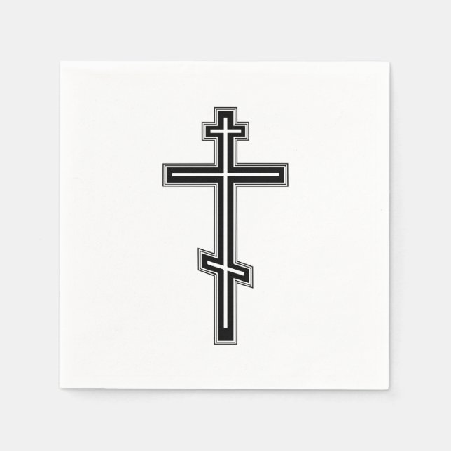 Serviette En Papier Croix orthodoxe (Devant)