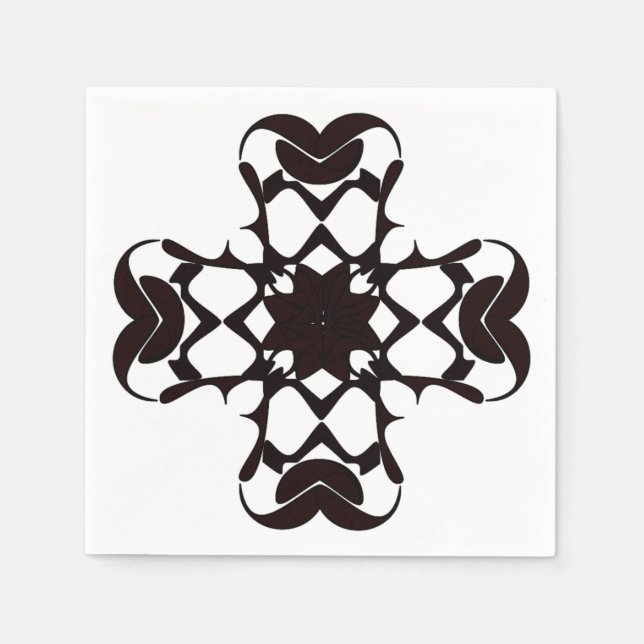 SERVIETTE EN PAPIER CROIX RONDE (Devant)