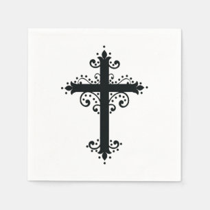Serviette En Papier Croix sculptée décorative de luxe