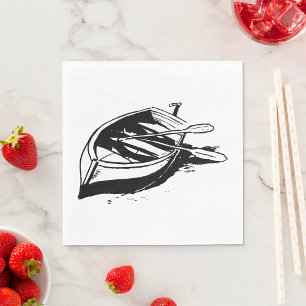 Serviette En Papier Croquis de bateau