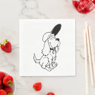 Serviette En Papier Croquis de chien