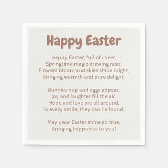 Serviette En Papier Croquis texte simple (Devant)