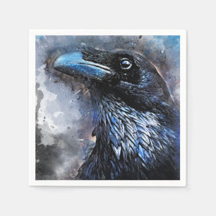 Serviette En Papier #crow d'oiseau de corneille