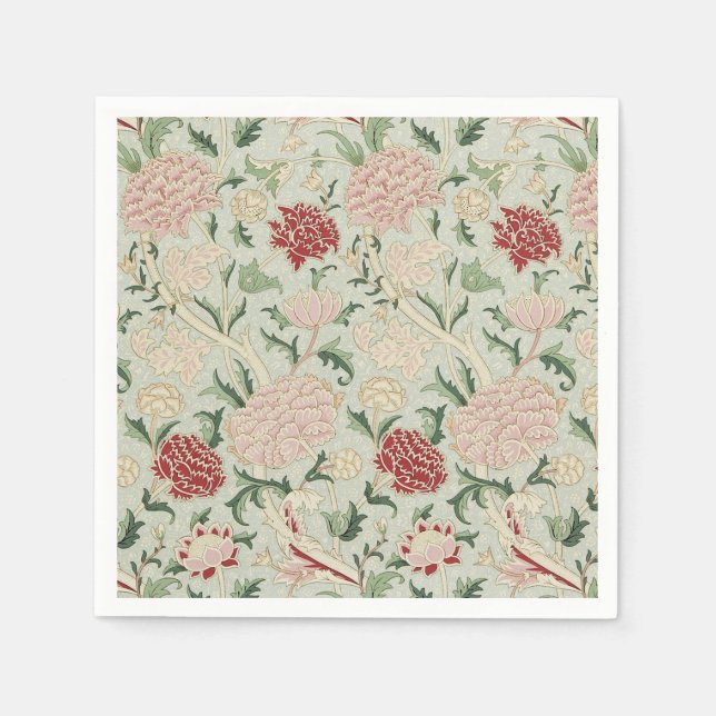 Serviette En Papier Cru floral de Pre-Raphaelite de William Morris (Devant)