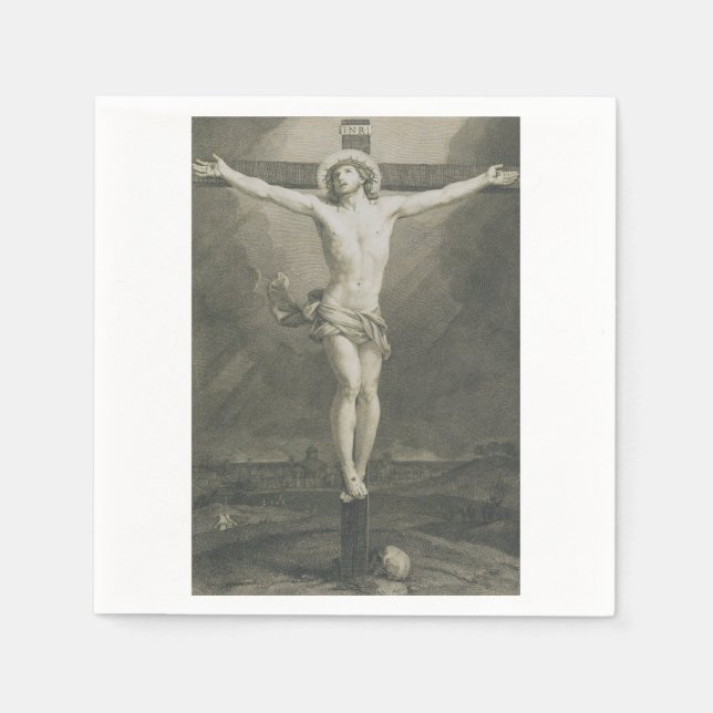 Serviette En Papier Crucifixion de Jésus-Christ (Devant)