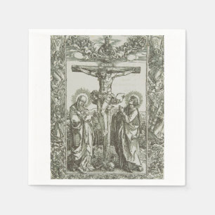 Serviette En Papier Crucifixion médiévale de Jésus-Christ