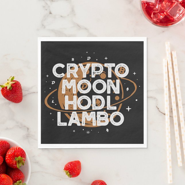 Serviette En Papier Crypto Lune HODL Lambo (Créateur téléchargé)