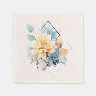 Serviette En Papier Cub-Flower : Serviettes de mariage personnalisées