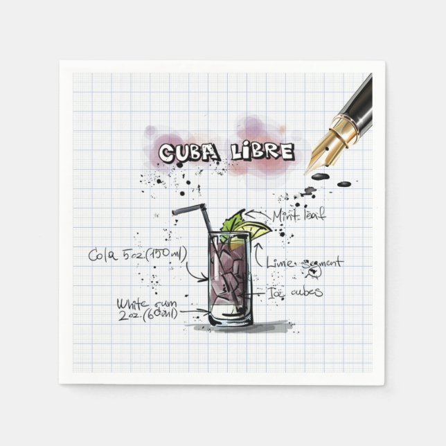 Serviette En Papier Cuba Libre (Devant)