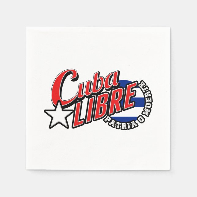 Serviette En Papier Cuba Libre Motto (Devant)