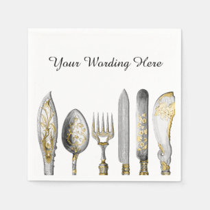 Serviette En Papier Cuillère à fourche de couteau