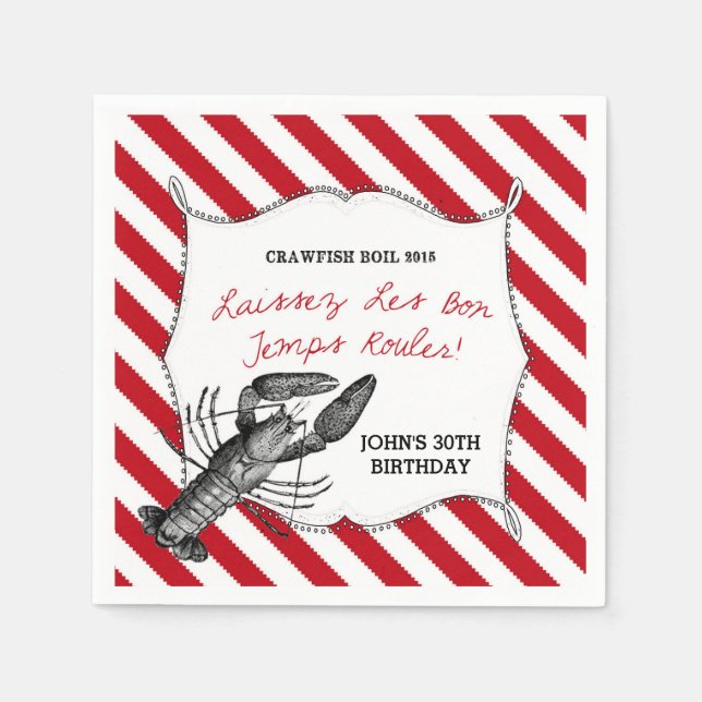 Serviette En Papier Cuillère à poisson à la main personnalisée (Devant)