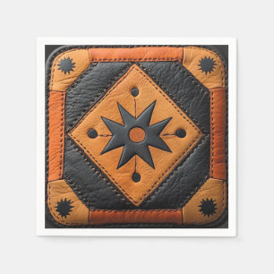 Serviette En Papier Cuir de style country beau sud-ouest