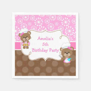 Serviette En Papier Cuisine Chef Ours Fête d'anniversaire