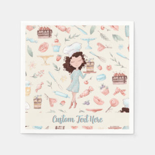 Serviette En Papier Cuisine de boulangerie Chef Décoration de gâteau P