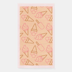 Serviette En Papier Cuisine estivale avec contours de glace