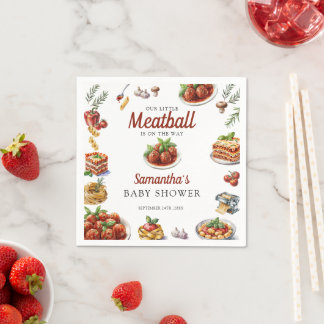 Serviette En Papier Cuisine italienne | Baby shower aquarelle