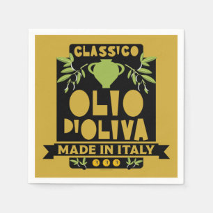 Serviette En Papier Cuisine italienne d'huile d'olive