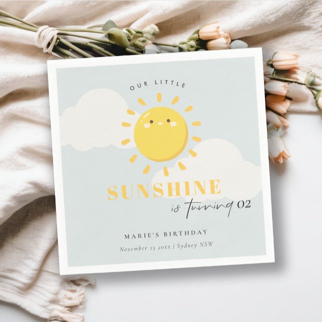 Serviette En Papier Cuisine Notre Petit Garçon Bleu Soleil N'Importe Q (Créateur téléchargé)