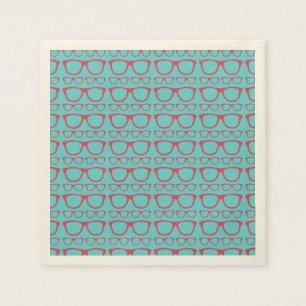 Serviette En Papier Cuisine rétro Hipster Eyeglass