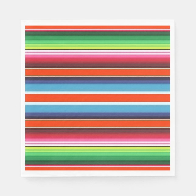Serviette En Papier Cuisine traditionnelle espagnole Serape Fiesta mex (Devant)