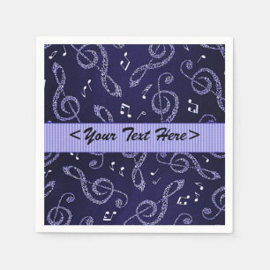 Serviette En Papier Cuisines en arbre bleu élégante personnalisation
