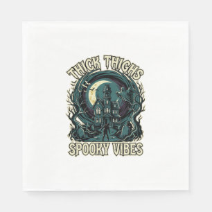 Serviette En Papier Cuisses Épaisses Vibes Sombres Halloween Maison Ha