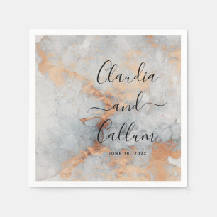 Serviette En Papier Cuivre Carrière Mariage Cocktail Napkins