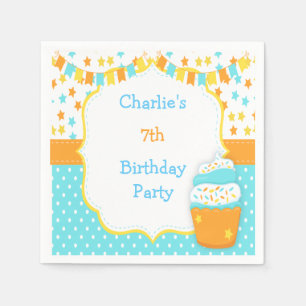 Serviette En Papier Cupcake and Sprinkings Birthday Party