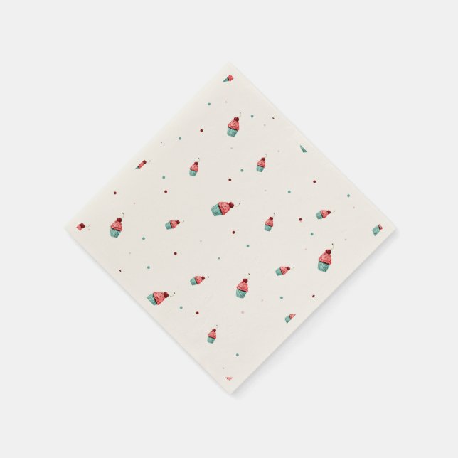 Serviette En Papier Cupcake & Confetti Napkins - Table de fête (Coin)