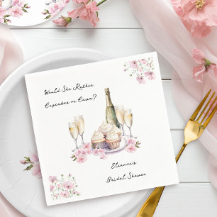Serviette En Papier Cupcakes ou Cava Floral Champagne Baby Shower de M