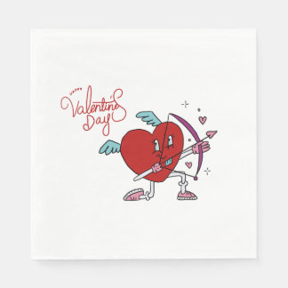 SERVIETTE EN PAPIER CUPID HEART