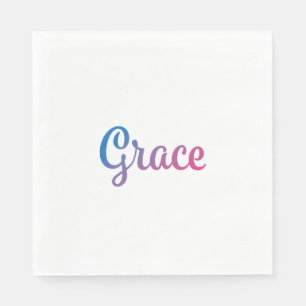 Serviette En Papier Cursive élégant de grâce