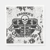 Custom ADD NAME Skull Skate Shop