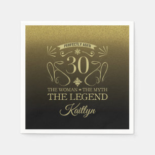 Serviette En Papier Custom Cute Happy 30th Birthday