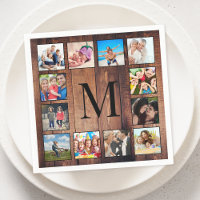 Custom Family Photo Collage Reclaimed Wood