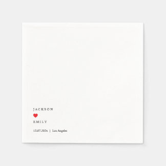 Serviette En Papier Custom Minimalistic Wedding Napkins