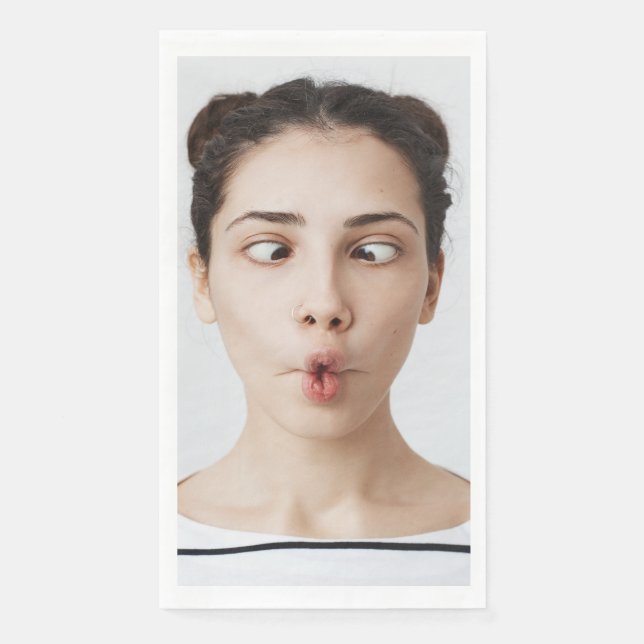 Serviette En Papier Custom Your Funny Face Photo Selfie (Devant)