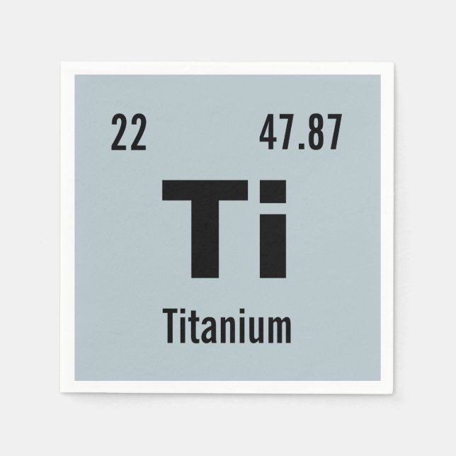Serviette En Papier Customiser cet élément de chimie (Devant)