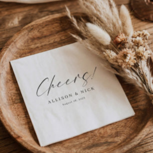 Serviette En Papier Customisez simples neutres Mariages serviettes