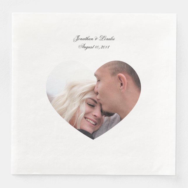 Serviette En Papier Customisez vos serviettes de mariage photo (Devant)