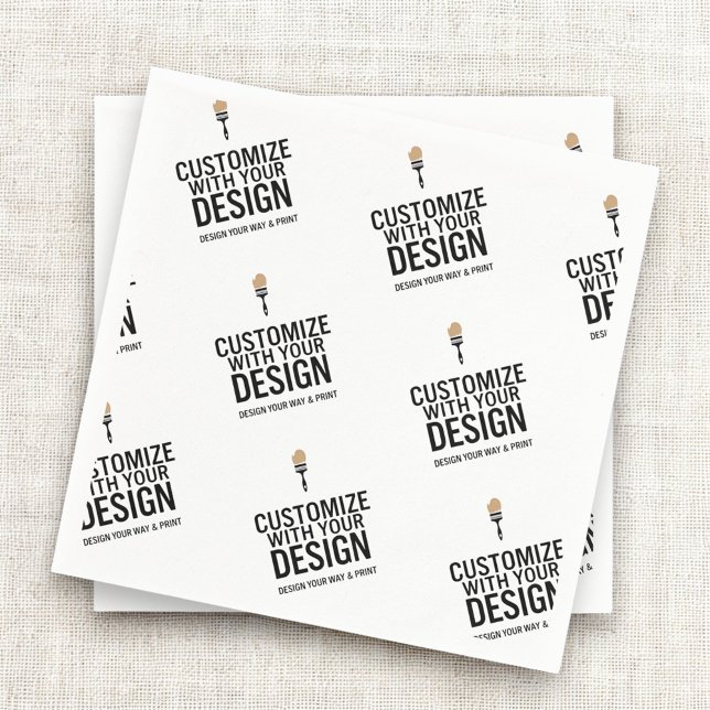 Serviette En Papier Customized Company Branded Custom Minimalist  (Créateur téléchargé)