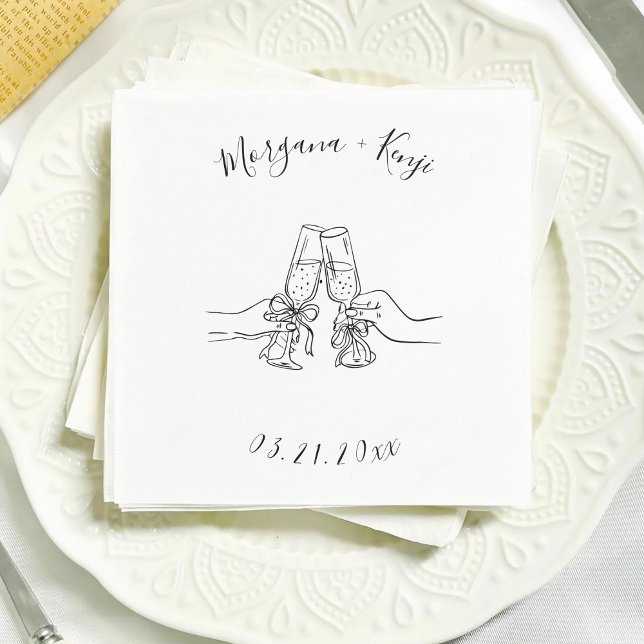 Serviette En Papier Customized Wedding Engagement Party Bridal Shower (Créateur téléchargé)